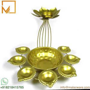 Golden Lotus Metal Urli Bowl |