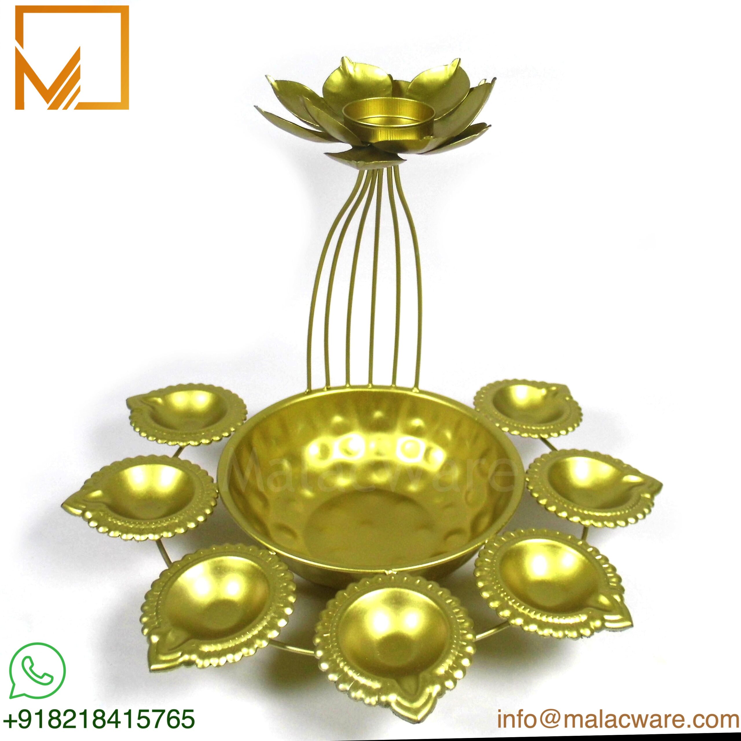 Golden Lotus Metal Urli Bowl |