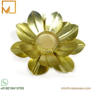 Flower Design Brass Tea Light Holder