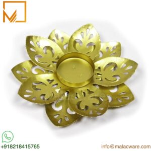 Premium Golden Metal Tea Light Holder