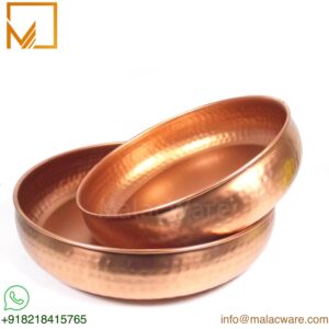 Hammered Copper 7X 30 Cm Metal Urli Bowl