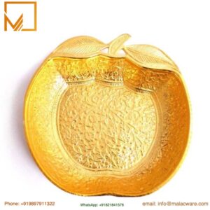 Golden Apple Brass Tray- 13.5 cm