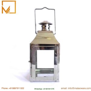Stainless Steel Lantern with Cutwork Top