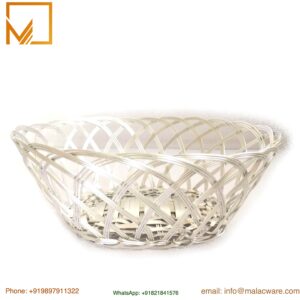 Hand Woven Kitchen Table Aluminum Basket