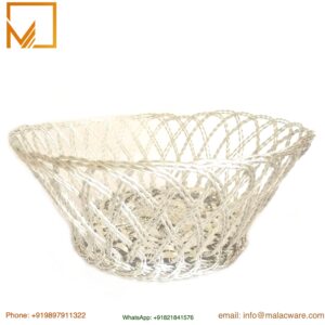 Hand Woven Bread Fruit Aluminum Basket