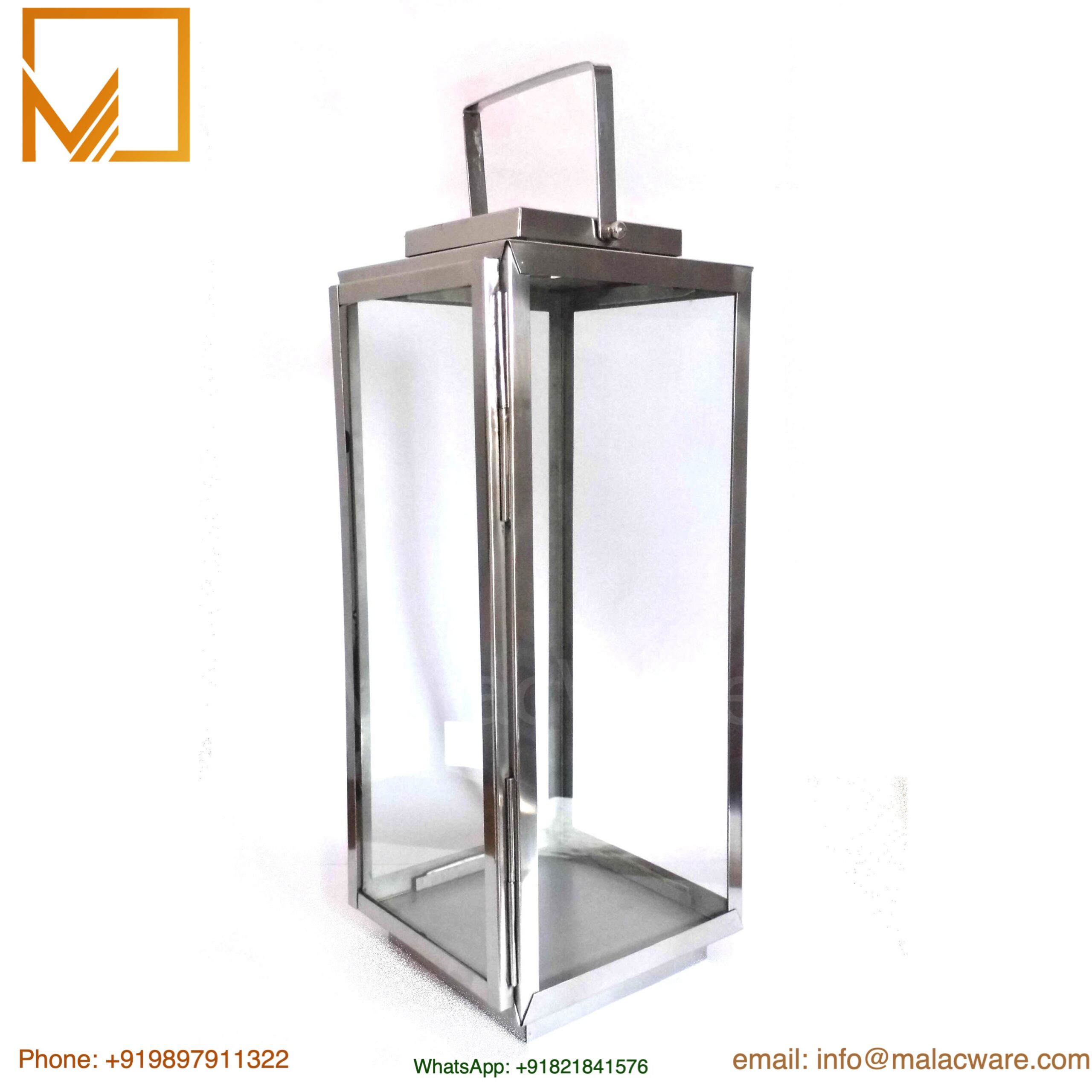 Large Decorative Steel Floor Lantern With Handle