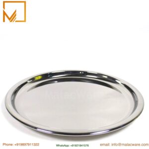 Premium Stainless 28 cm Steel Serving Tray