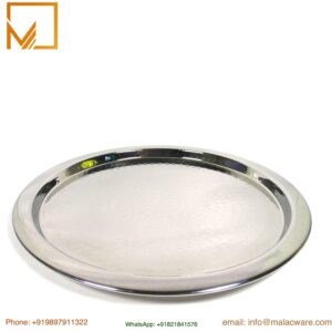 Compact Serving Tray in Food Grade Steel