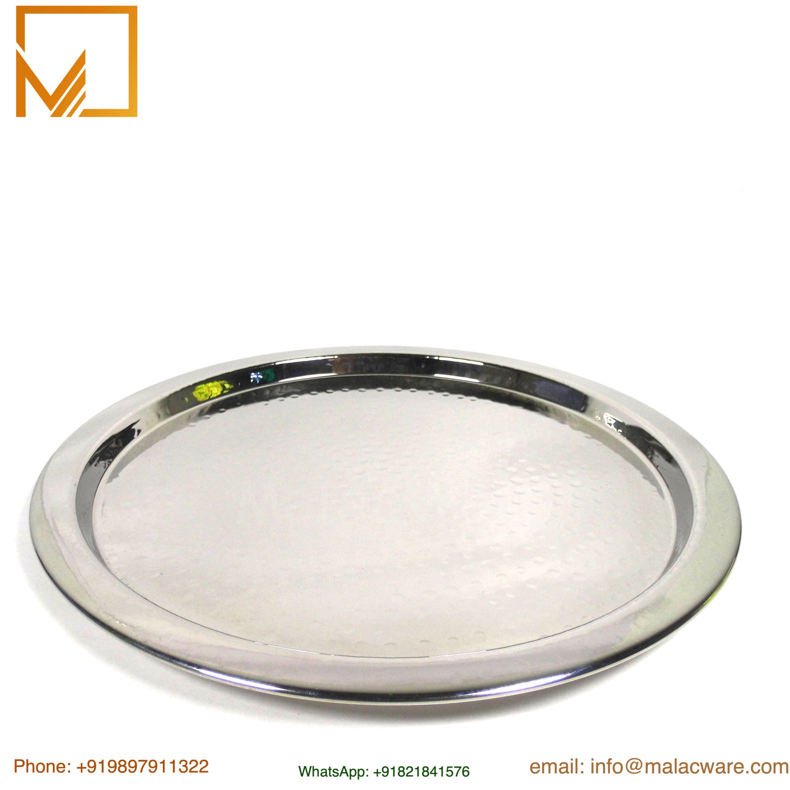 Compact Serving Tray in Food Grade Steel