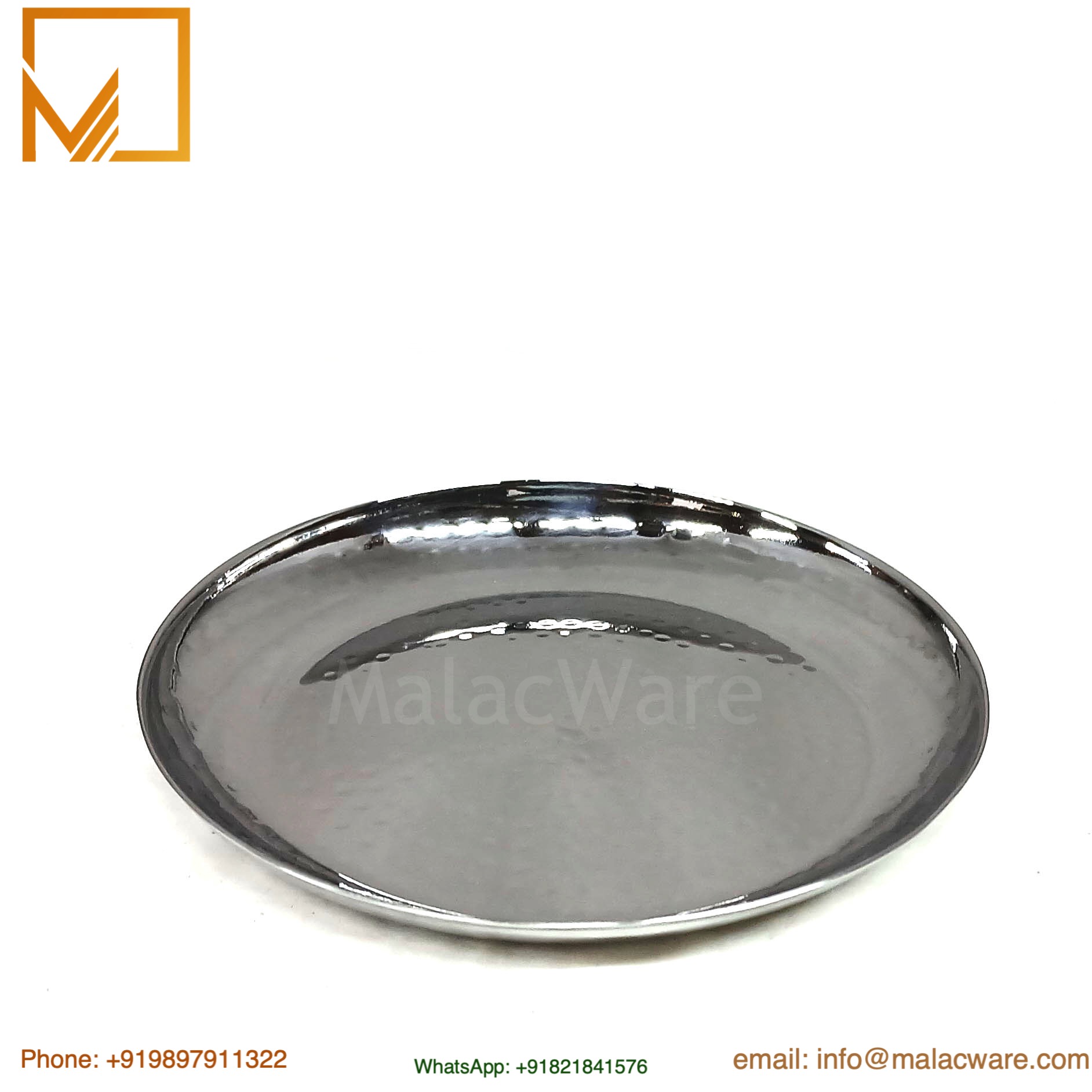 Premium Food Grade Steel 18 cm Serving Plate