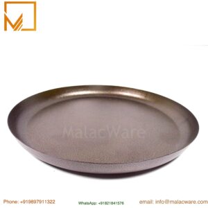 Decorative Powder Coated Steel Tray in Brown