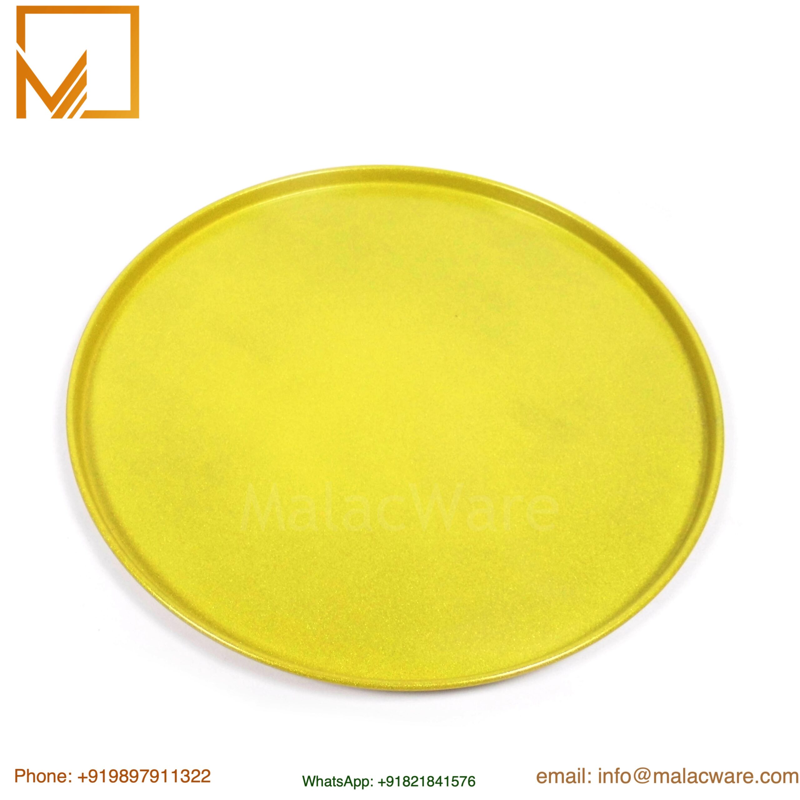 Decorative Yellow Stainless Steel Home Tray