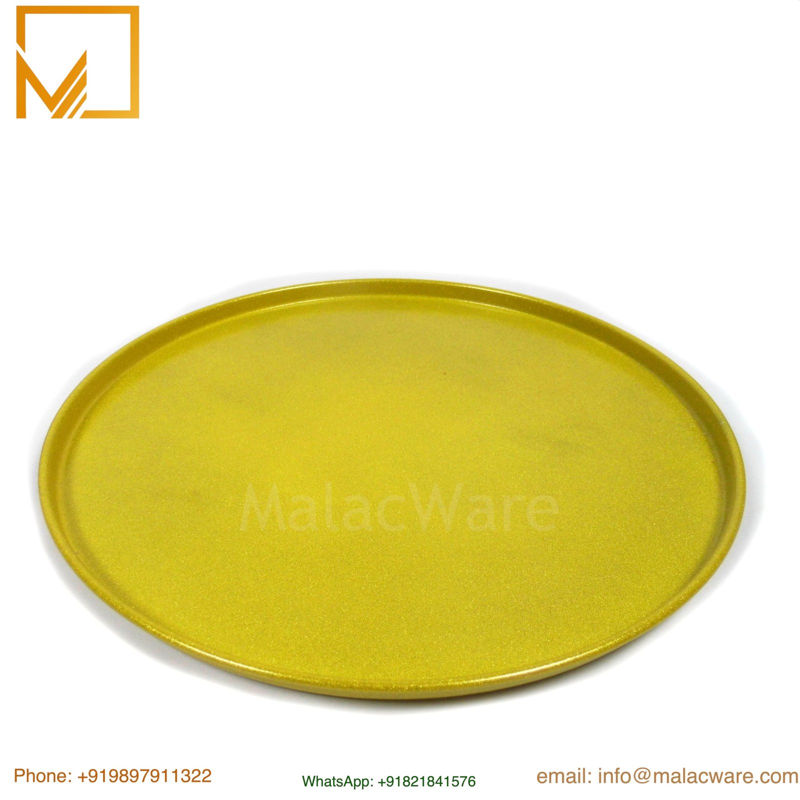 Decorative Yellow Stainless Steel Home Tray 3 Decorative Yellow Stainless Steel Home Tray - Image 3