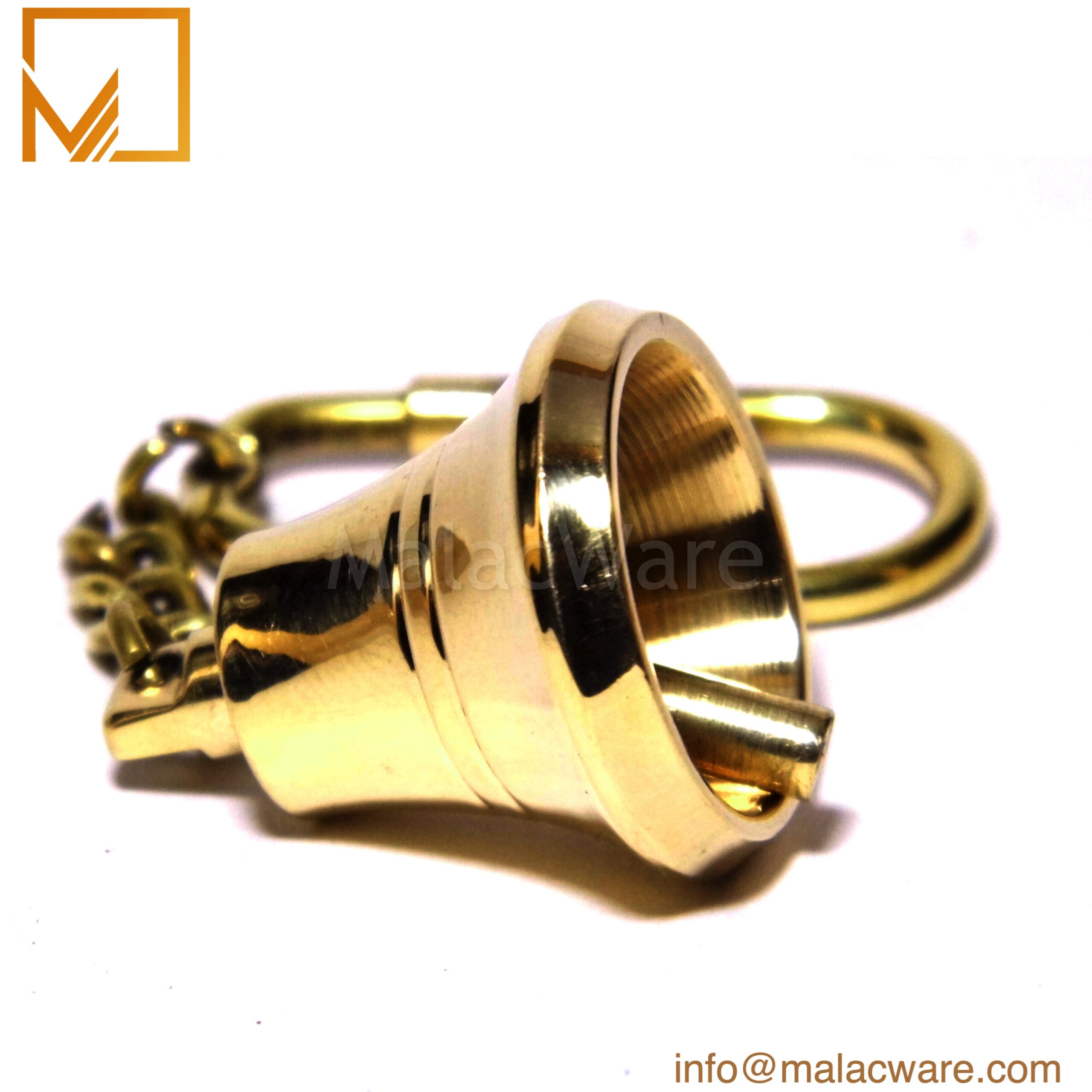 Elegant Brass Bell Keychain- decorative gift