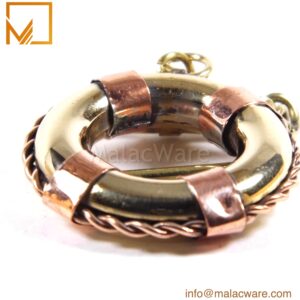 Luxury Brass Nautical Life Saver Keychain