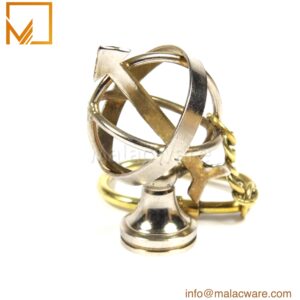 Luxury Nautical Armillary Sphere Keychain