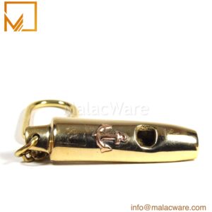11 cm Luxury Golden Nautical Brass Keychain