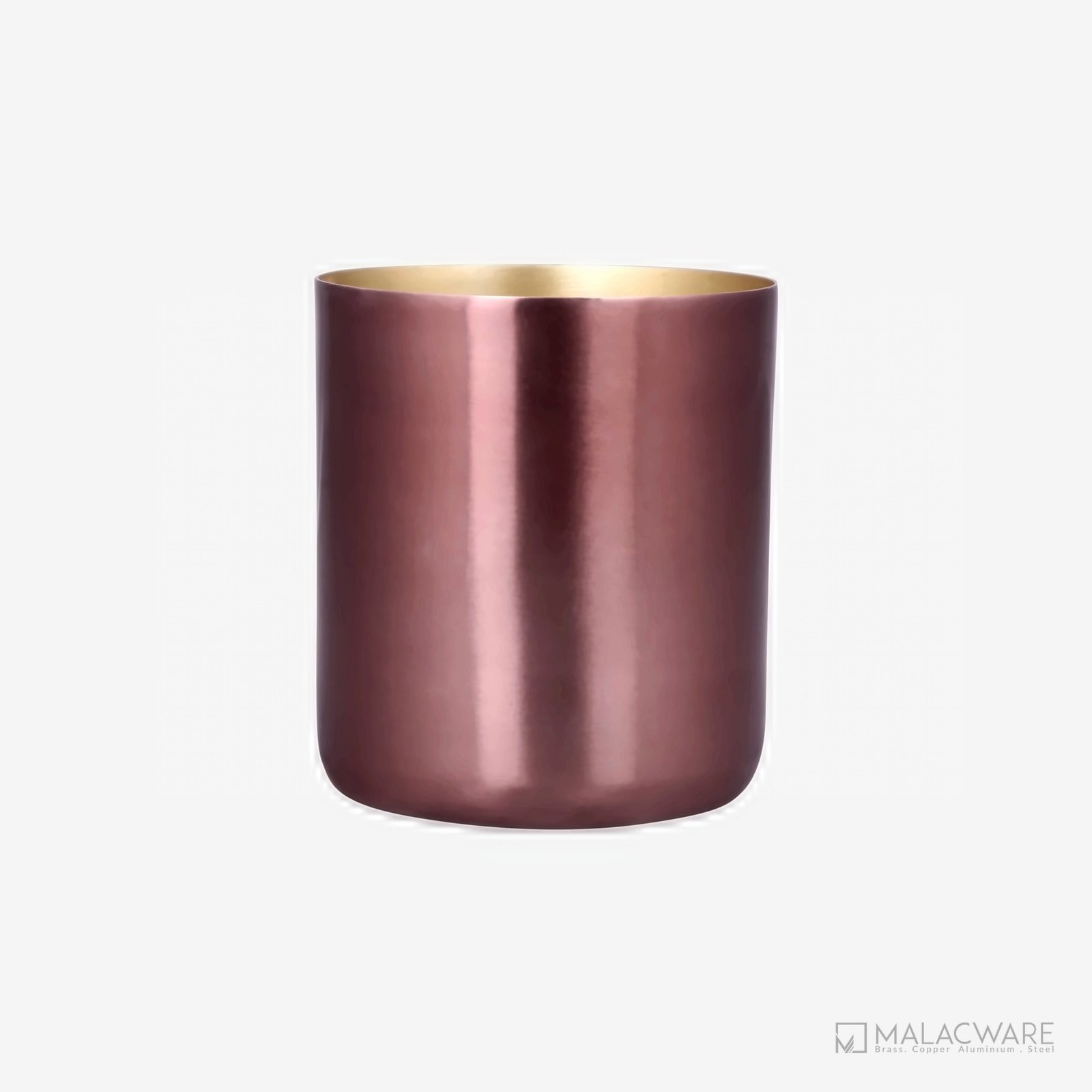 Gloss Gold Round Base Candle Jar for 260 g Wax (9.2 oz) 4 M150034-GD gold round base candle jar for 260 g wax (9.2 oz) shown in antique copper finish, available to order