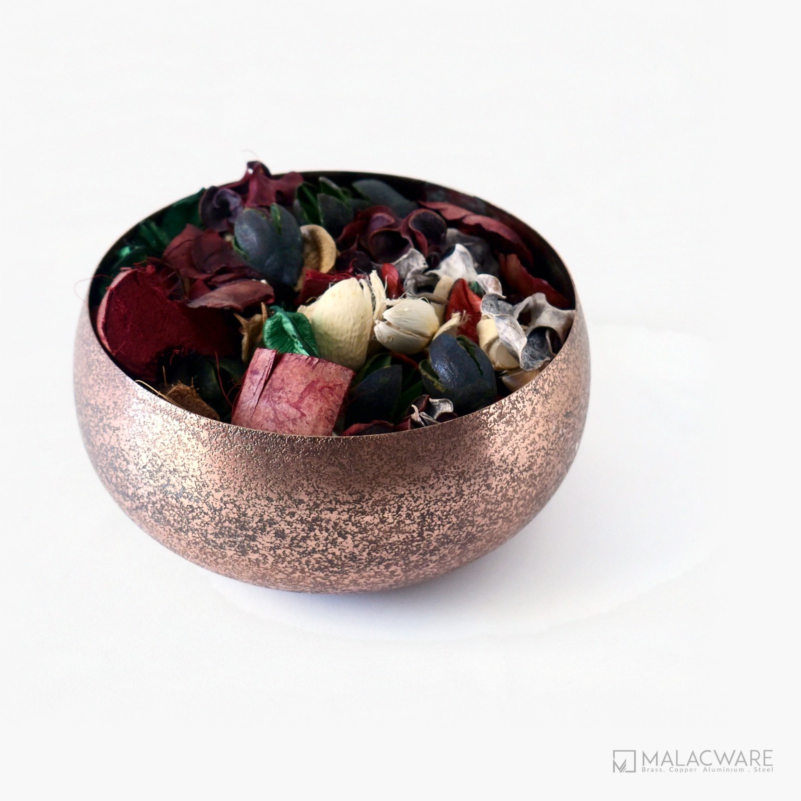 Textured Copper Decorative Bowl 17cm | Wholesale and Export 2 textured copper decorative bowl surface detail finish export India
