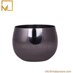 M150014-BK gloss black curve base bowl candle jar for 550 g wax, 12 x 8.6 cm