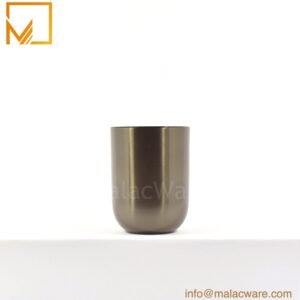 M150022-BK-MT matte black U-shape candle jar for 240 g wax, 7 x 8.9 cm