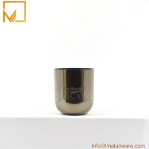 M150023-BK-MT matte black U-shape candle jar for 300 g wax, 8 x 9 cm