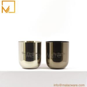 M150024-BK-MT matte black tall U-shape candle jar for 350 g wax, 8 x 10.8 cm