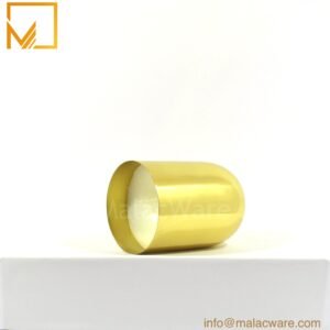 M150024-GD-MT matte gold tall U-shape candle jar for 350 g wax, 8 x 10.8 cm