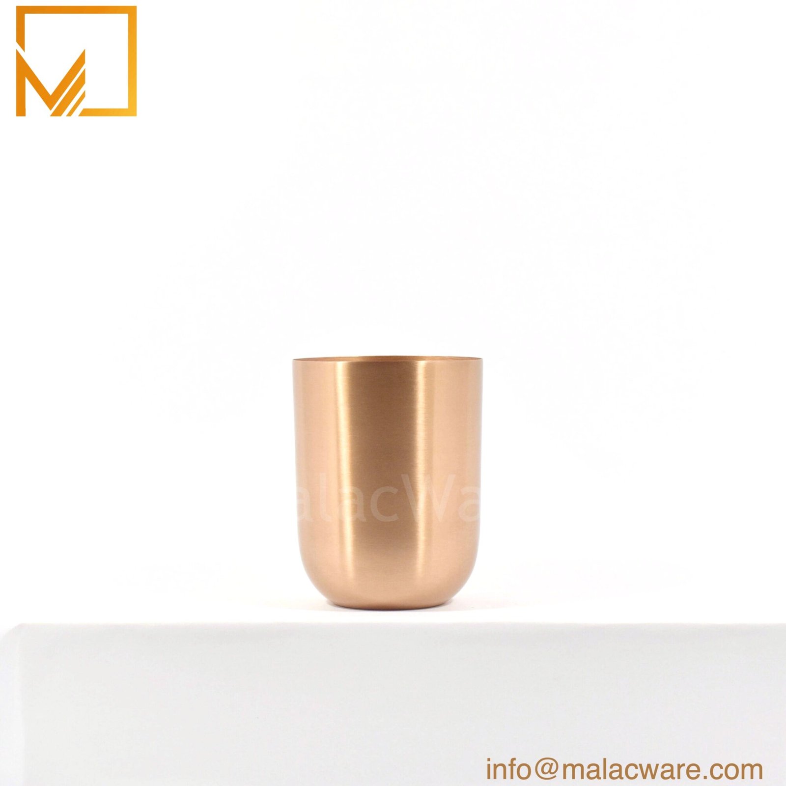 Gloss Rose Gold Tall U-Shape Candle Jar for 350 g Wax (12.3 oz) 1 M150024-RG gloss rose gold tall U-shape candle jar for 350 g wax, 8 x 10.8 cm