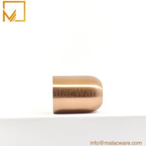 M150024-RG-MT matte rose gold tall U-shape candle jar for 350 g wax, 8 x 10.8 cm