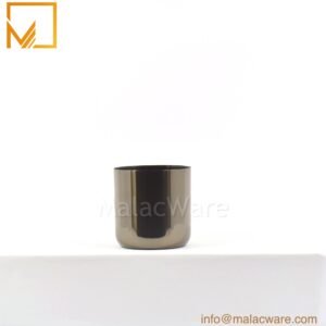 M150033-BK gloss black round base candle jar for 200 g wax, 7 x 6.9 cm