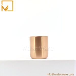 M150033-RG-MT matte rose gold round base candle jar for 200 g wax, 7 x 6.9 cm