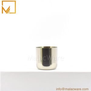 M150041-SV polished stainless steel squircle base candle jar for 200 g wax, 7 x 7 cm