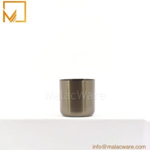 M150042-BK gloss black squircle base candle jar for 300 g wax, 7.8 x 8.8 cm