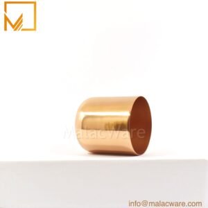 M150042-RG gloss rose gold squircle base candle jar for 300 g wax, 7.8 x 8.8 cm