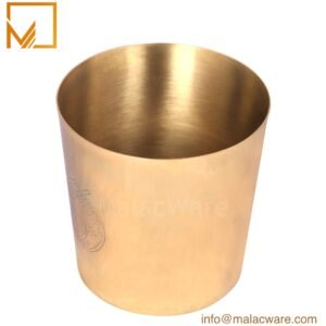 M150096-GD gloss gold large tapered candle jar for 1 kg wax, 12.5 x 12.5 cm
