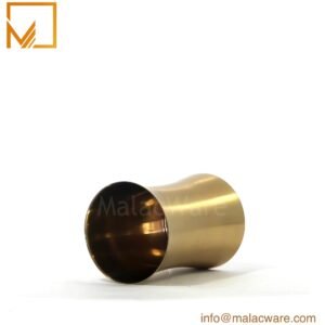 M150102-GD-MT matte gold concave candle jar for 350 g wax, 9.5 x 10.5 cm